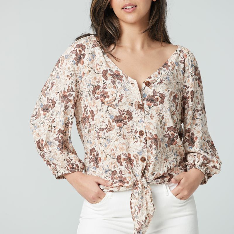 Blouse noeud à l'avant