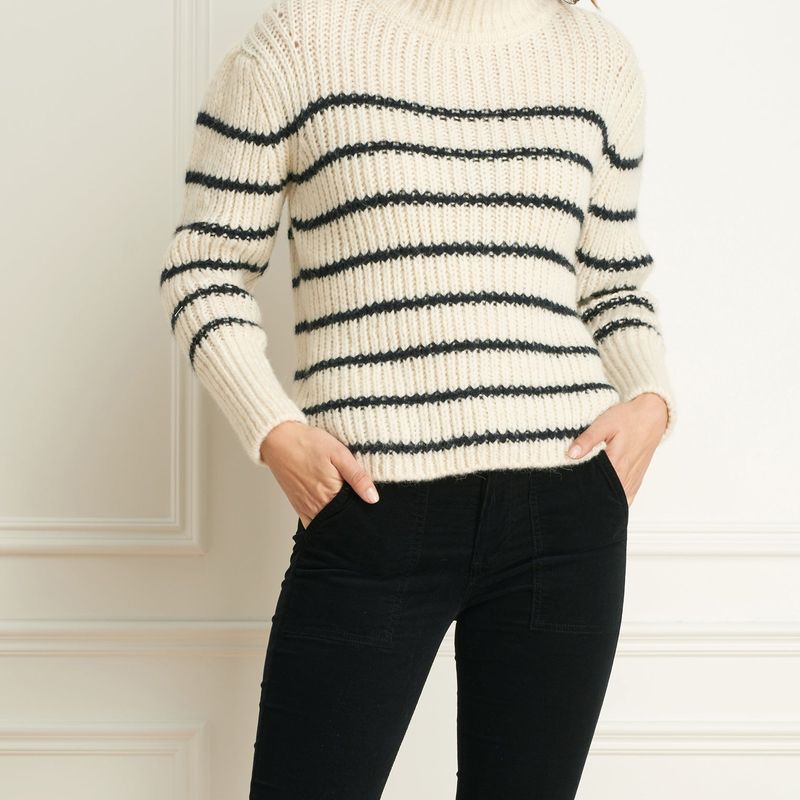 Tricot Rayé Alpaca Wool Blend