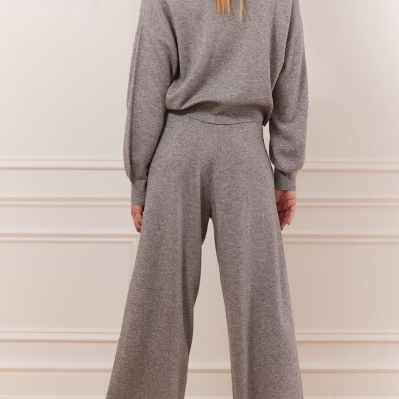 Pantalon large en tricot