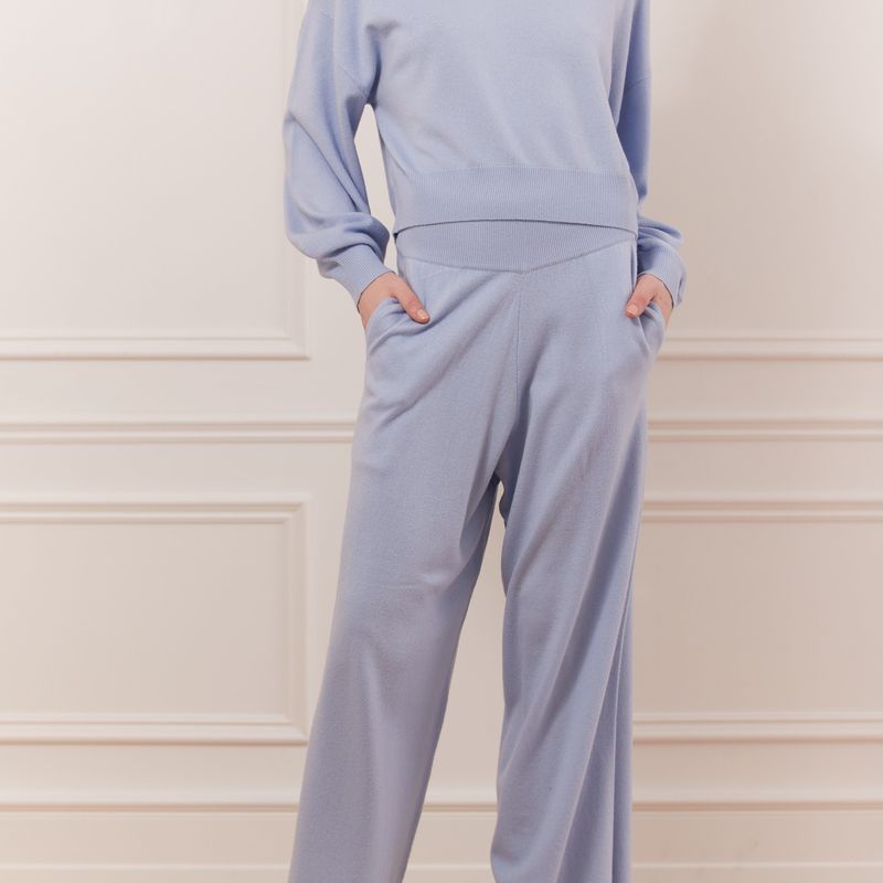 Pantalon large en tricot