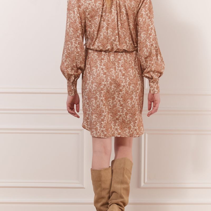 Robe imprimée manche bouffante