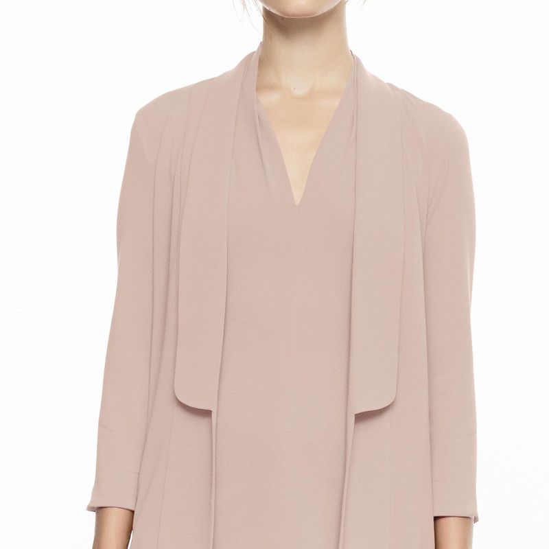 Jacket With 3/4 Sleeve And Suede Detail Eyelette