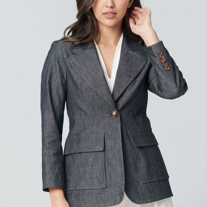 Jacket simple bouton avec poche