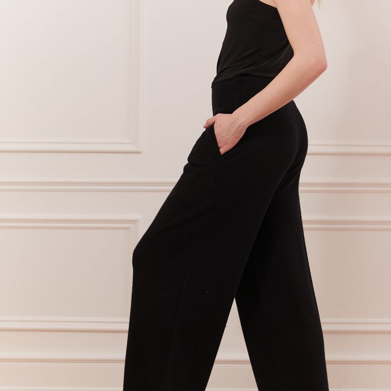 Pantalon large en tricot