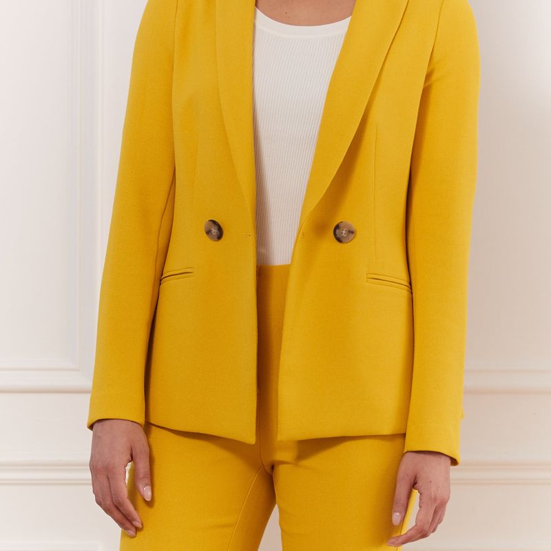 Basket Weave Double-Breast Jacket