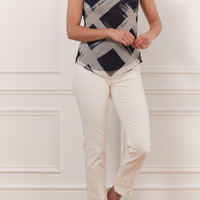 Printed Sleeveless Top
