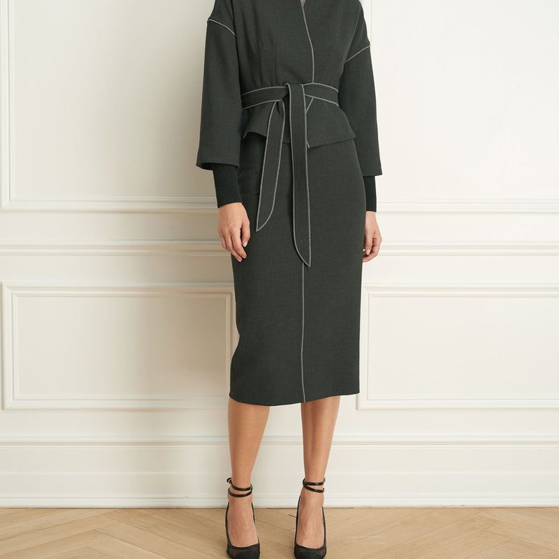 Double Face Pencil Skirt