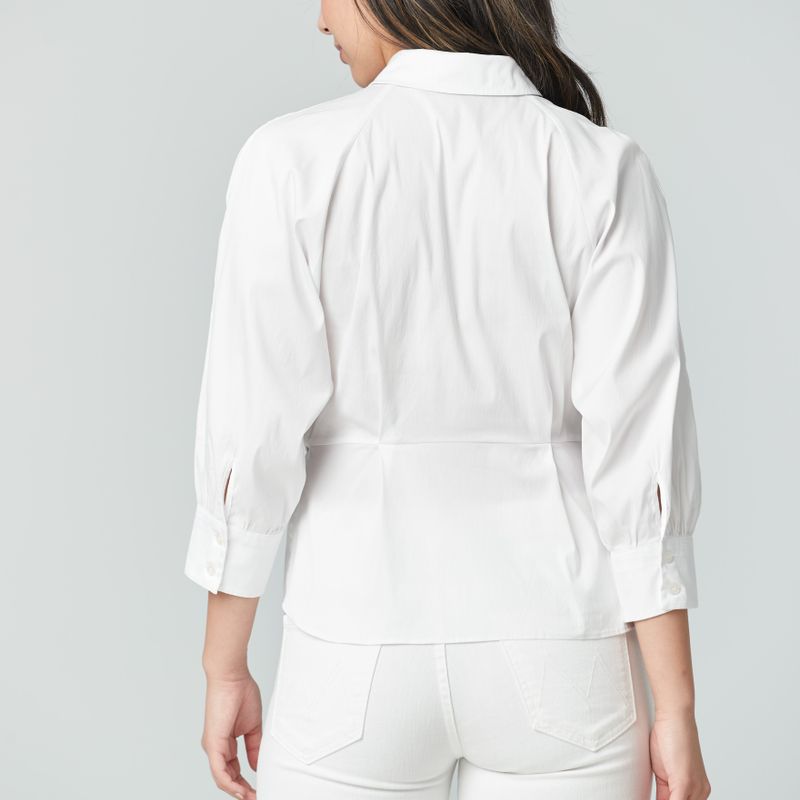 Blouse avec nœud et fentes de côté