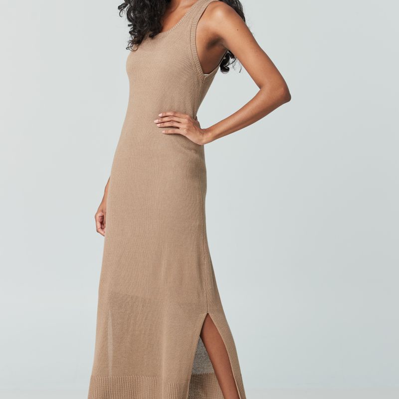 Robe longue encolre en round