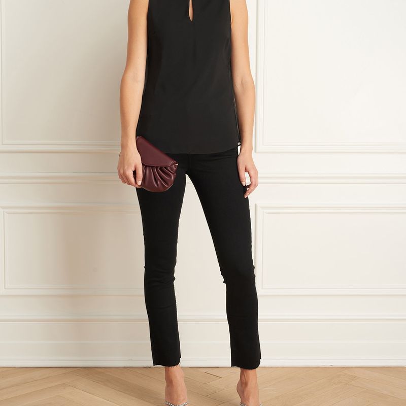 Sleeveless Top With Mock Neck