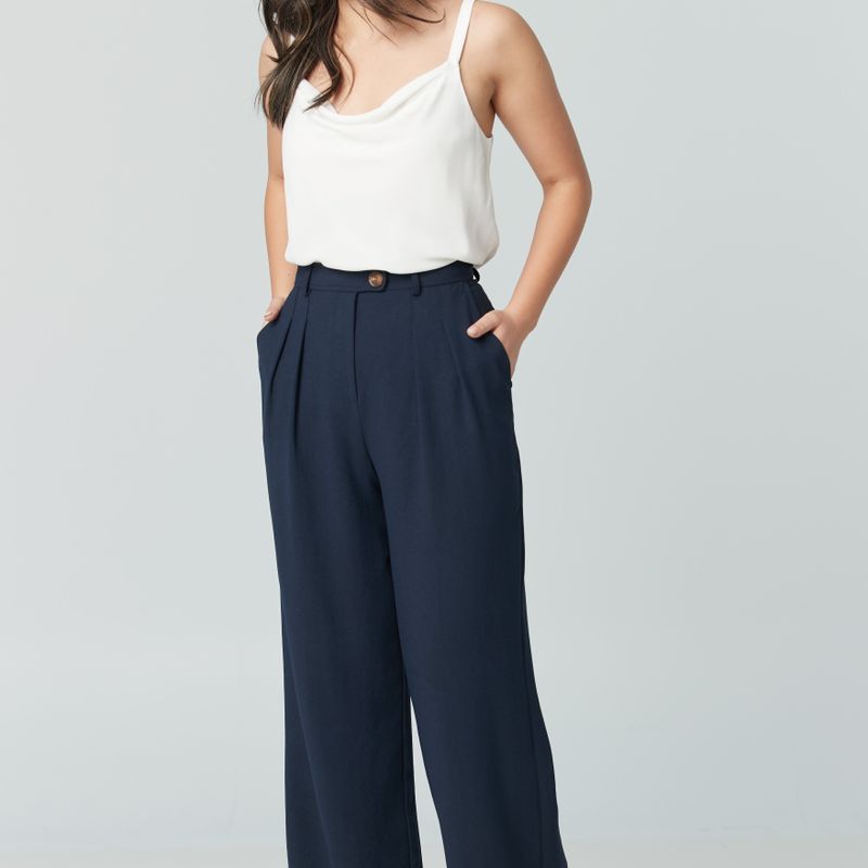 Pantalon avec plis