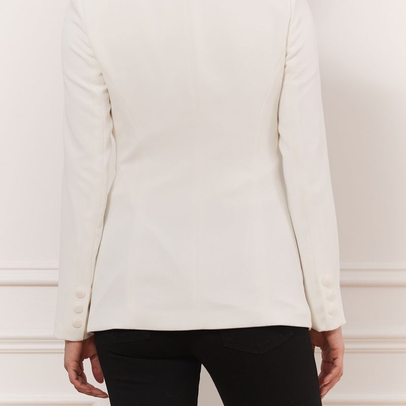 Single Button Jacket Wth Contrasting Detail