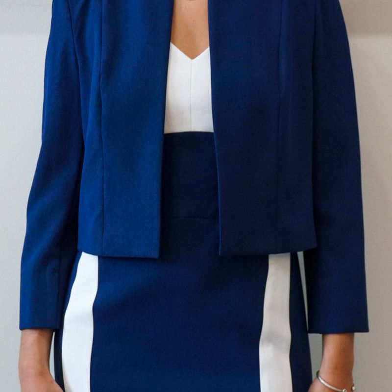 Stretch Crepe Open Jacket