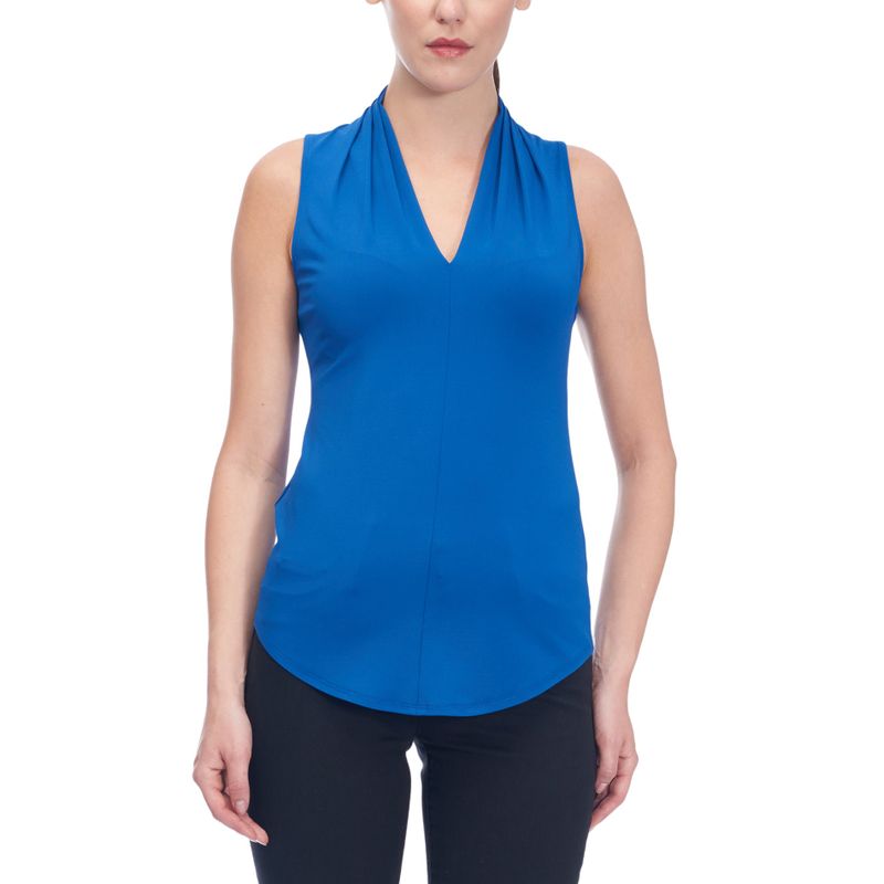 Matte Jersey Sleeveless V-Neck Top