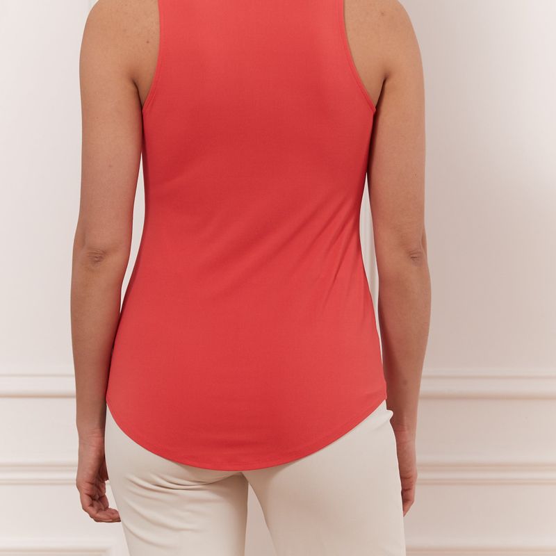 Matte Jersey Sleeveless V-Neck Top