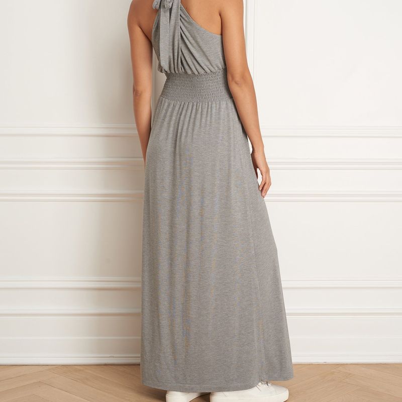 Halter dress wth shirred waist
