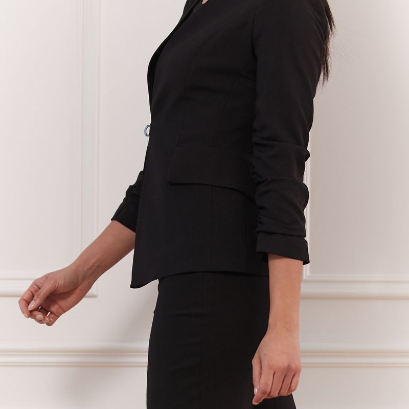 Black crepe blazer