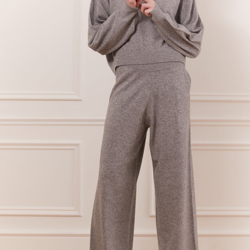 Pantalon large en tricot