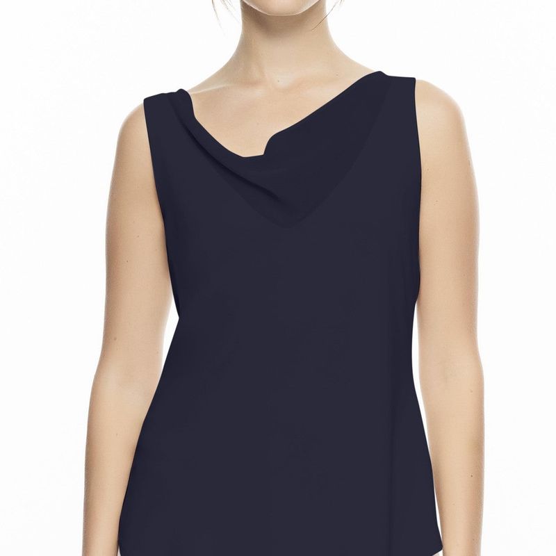 V-Neck Cami With Draped Vanessa Chiffon Detail