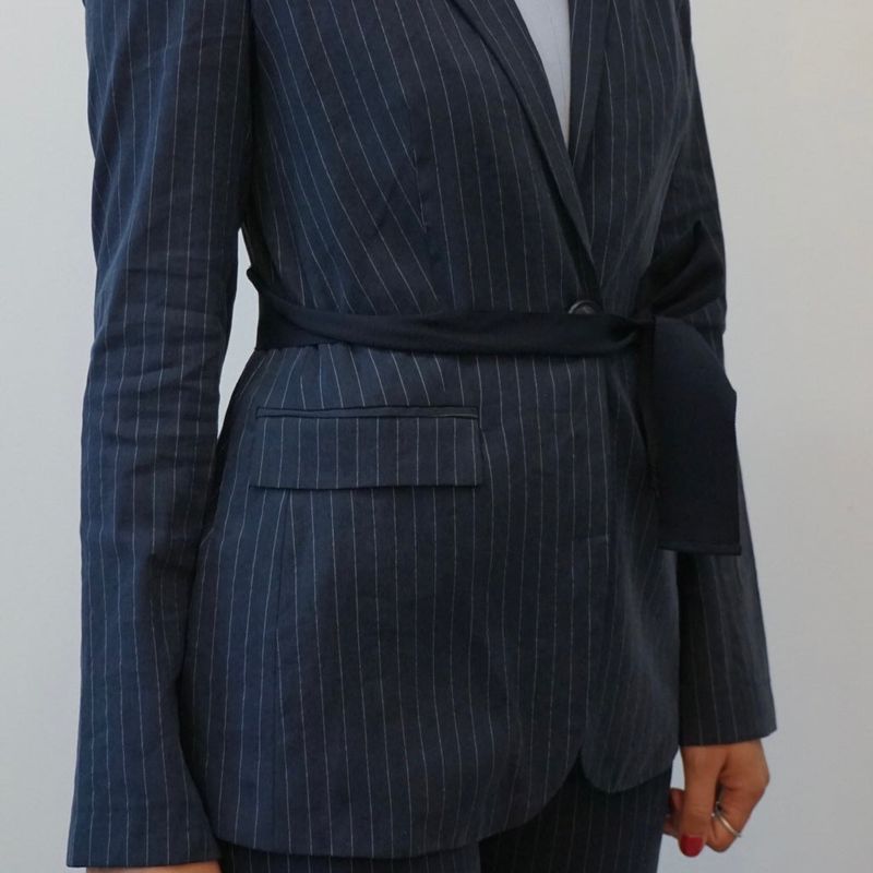 Single Button Jacket With Pockets