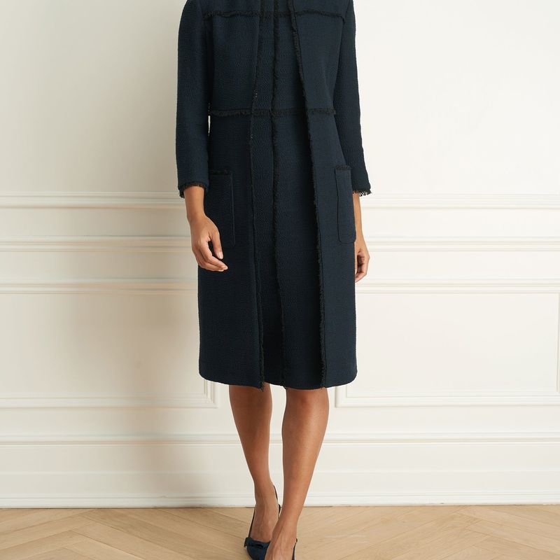 Chanel Tweed Veston Long