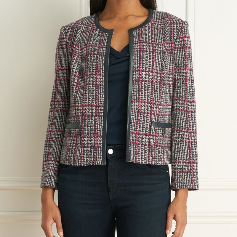 Plaid  Short Jacket