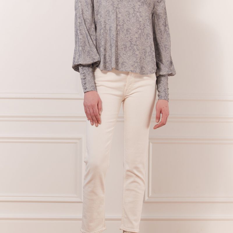 Blouse imprimée encolure rond