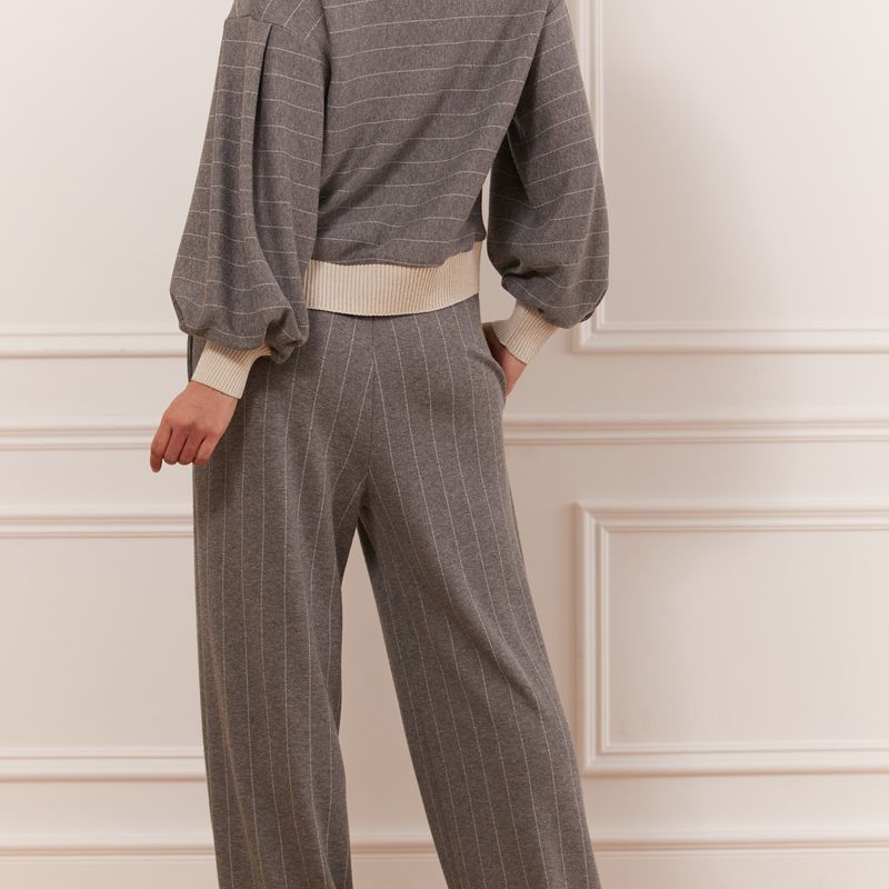 Sweat-shirt col rond manche bouffante
