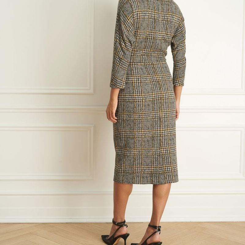Plaid Wrap Dress