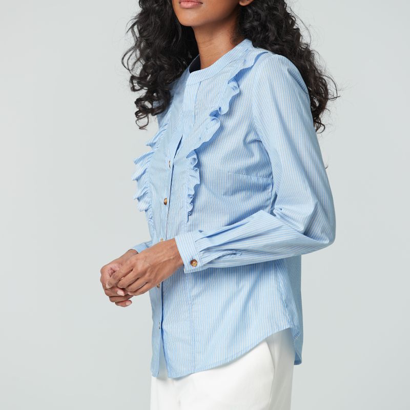 Blouse petits volants devant