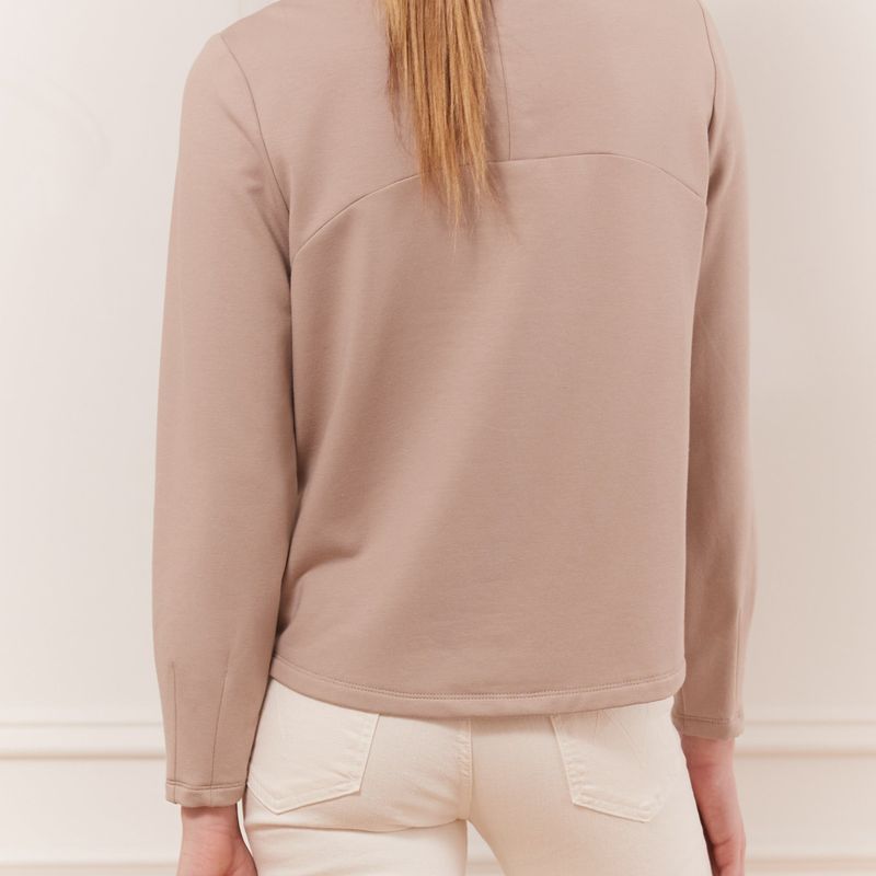 Sweatshirt col cheminée