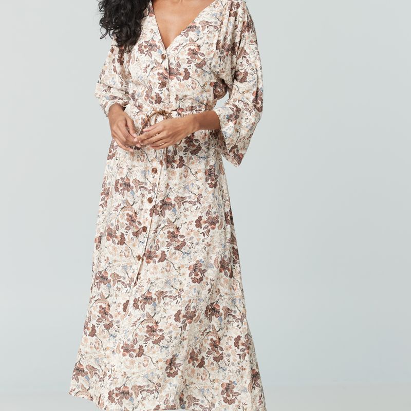 Robe maxi boutonnée