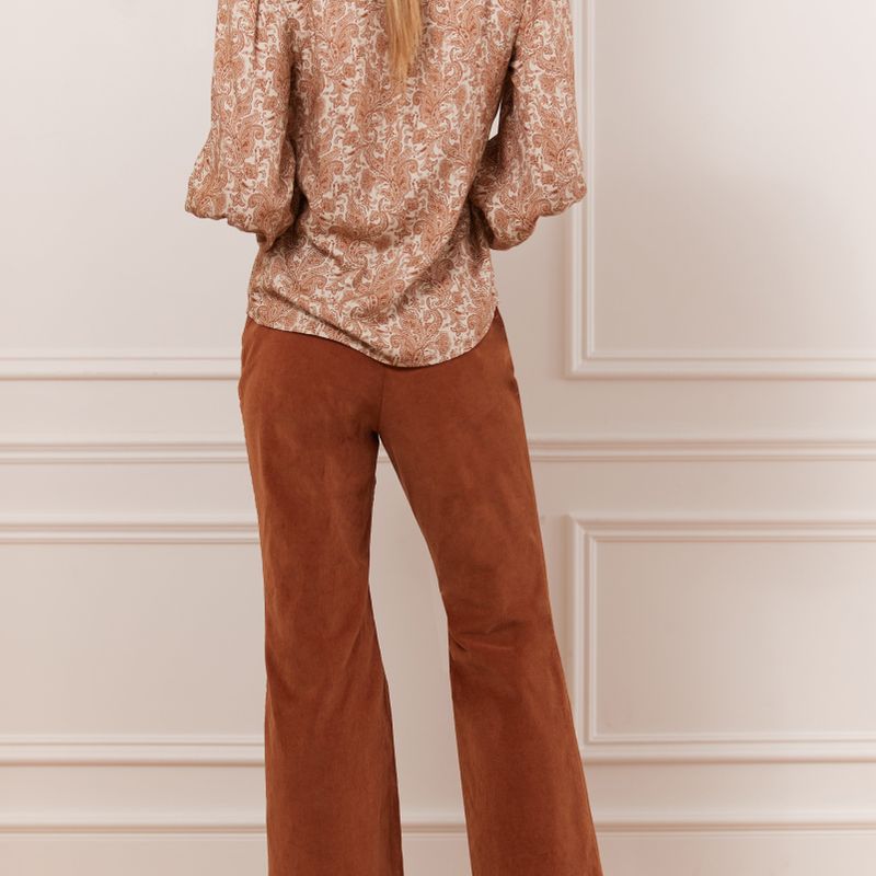 Blouse imprimée manche bouffante