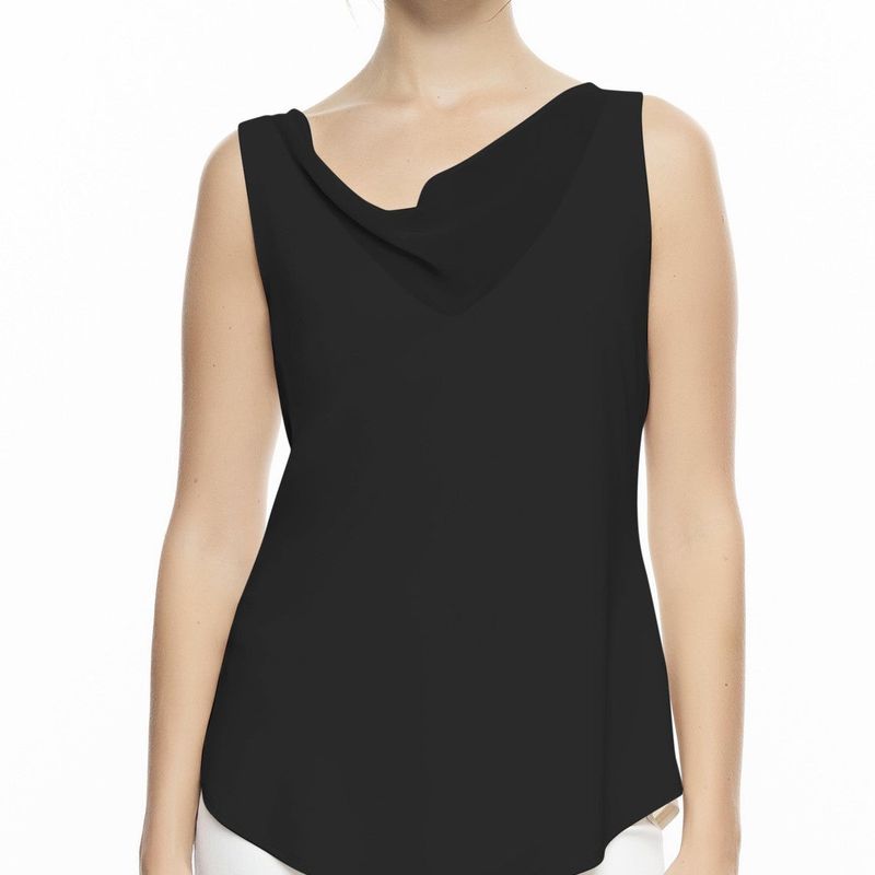 V-Neck Cami With Draped Vanessa Chiffon Detail