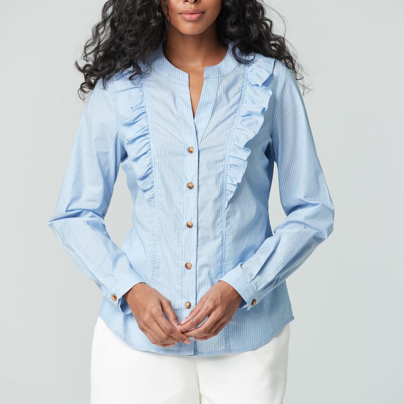 Blouse petits volants devant