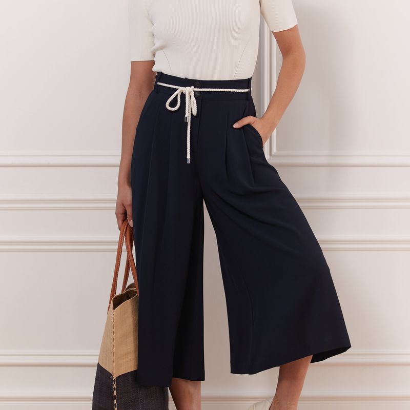Soft Crinkle Gaucho Pant