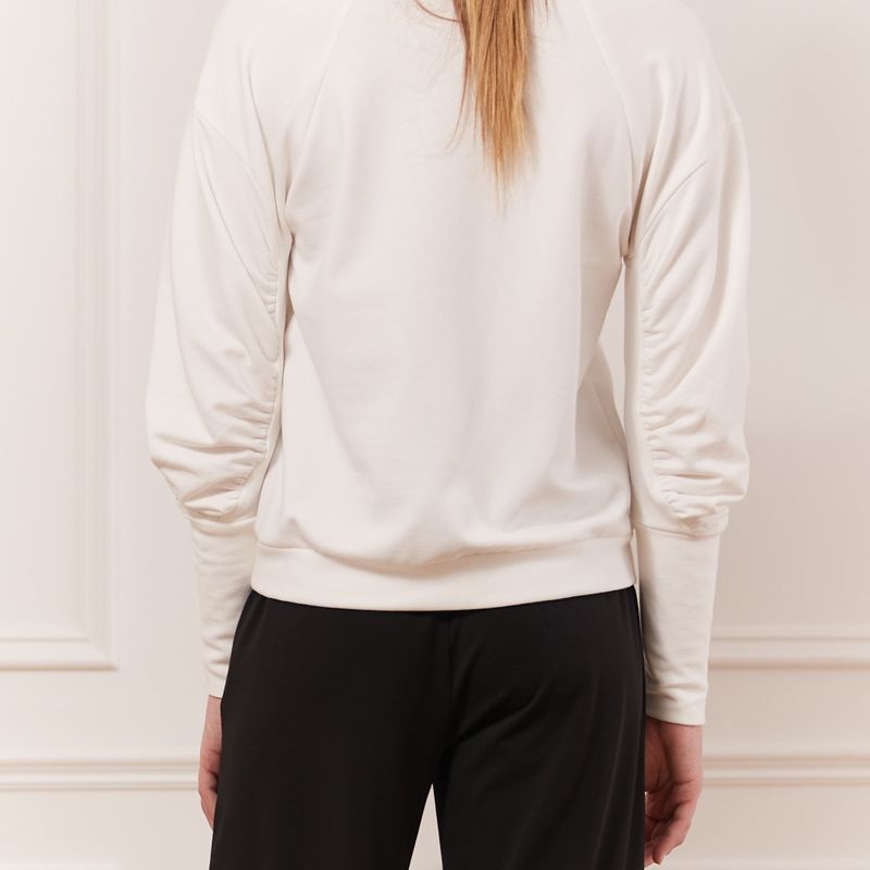 Sweatshirt col rond avec detail manche