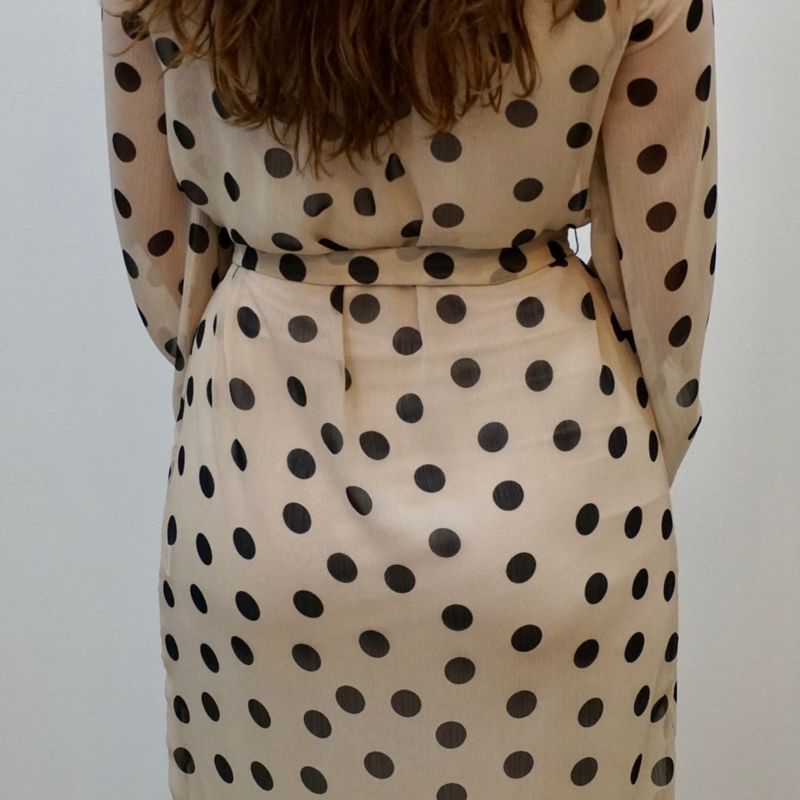 Polka Dot Long Sleeve Dress