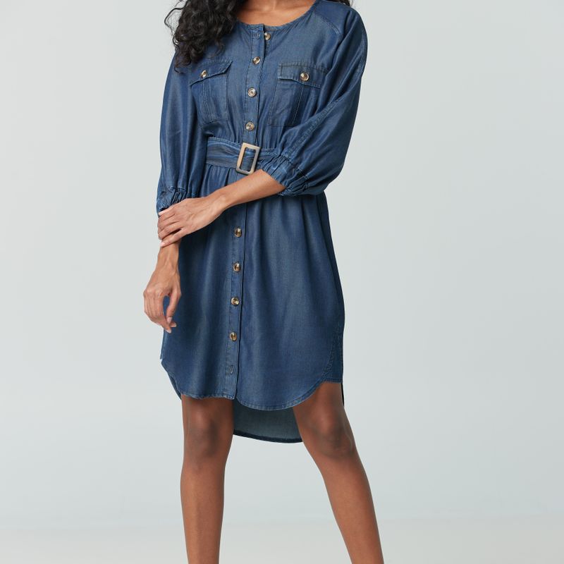 Robe courte manche bouffante