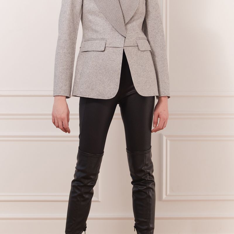 Jacket avec col tricot amovible