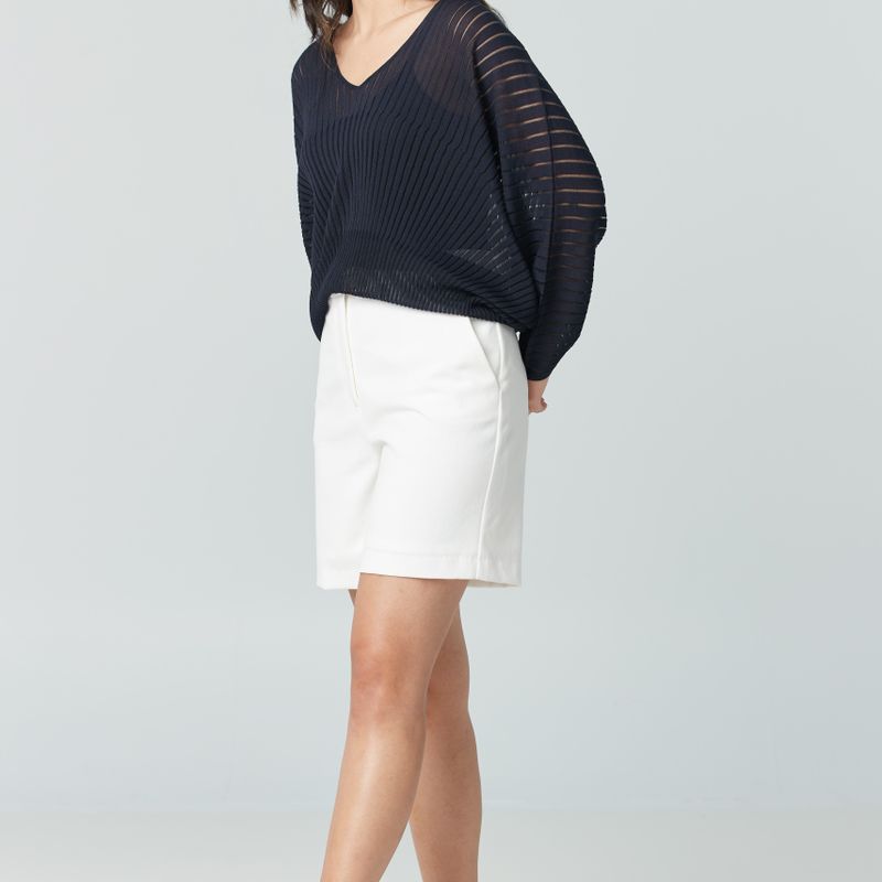 V neck top bat wing sleeve
