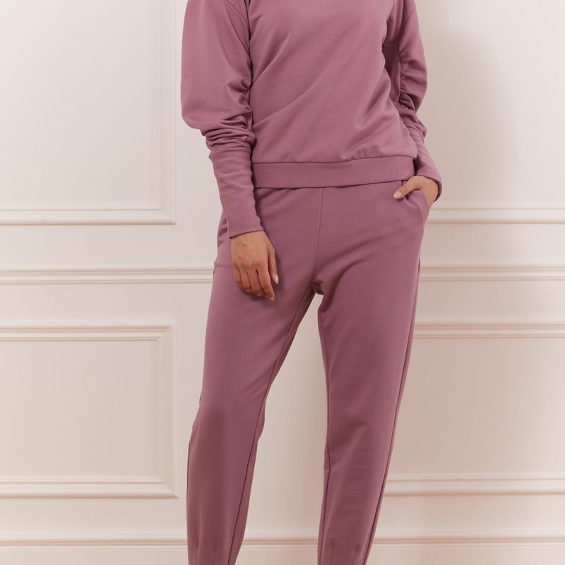 Sweatshirt col rond avec detail manche