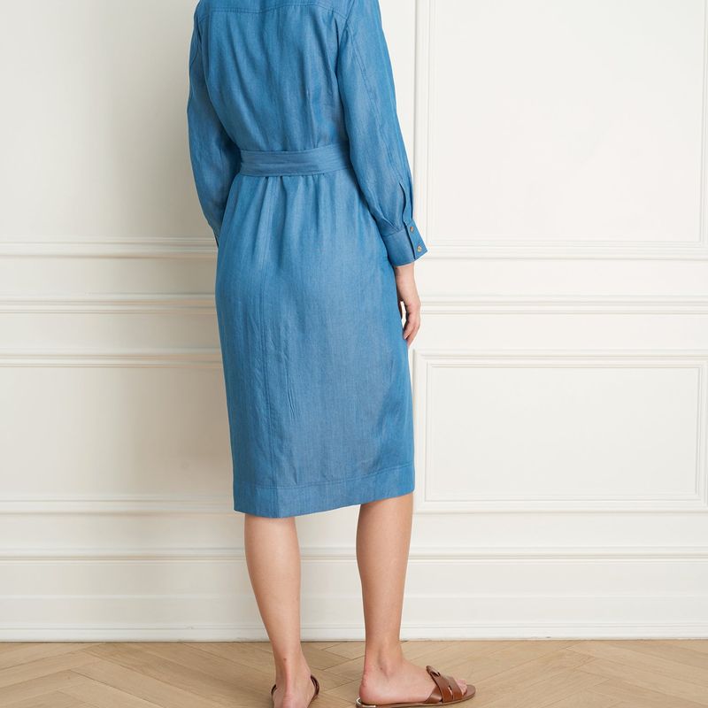 Polo shirt dress wth belt