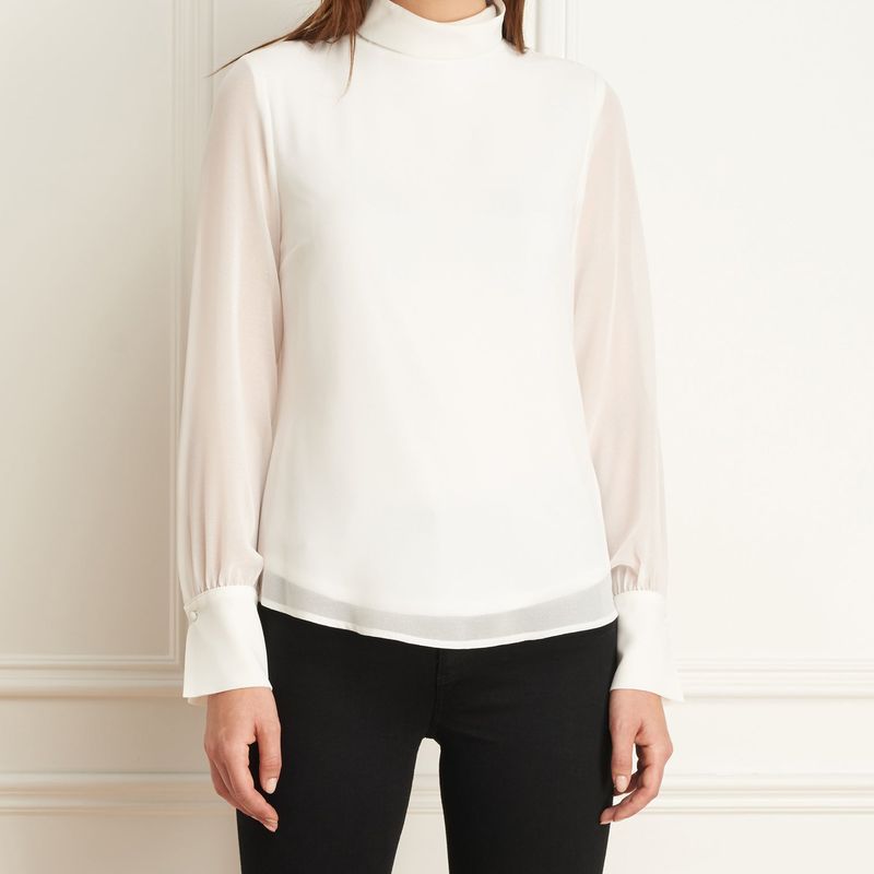 Blouse Chiffon Avec Col
