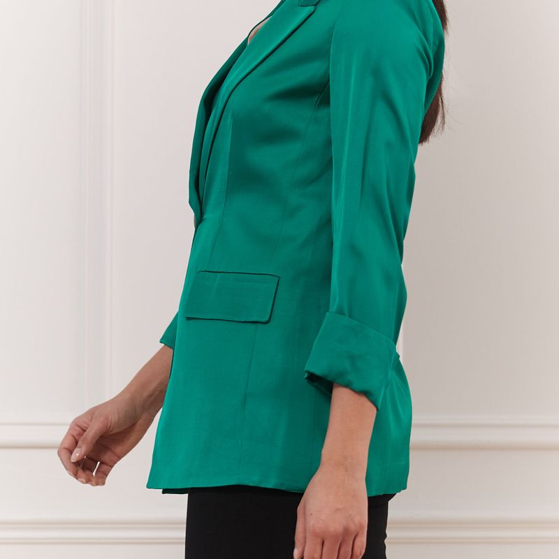 Satin Single Button Jacket
