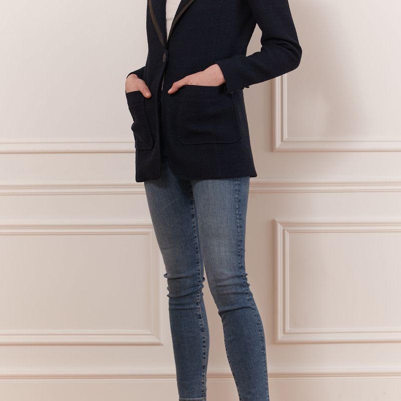 Veston avec détail faux cuir