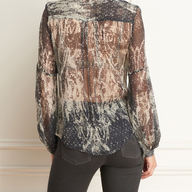 Blouse en soie imprimée