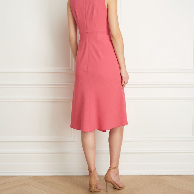 Power dress with cascade slit