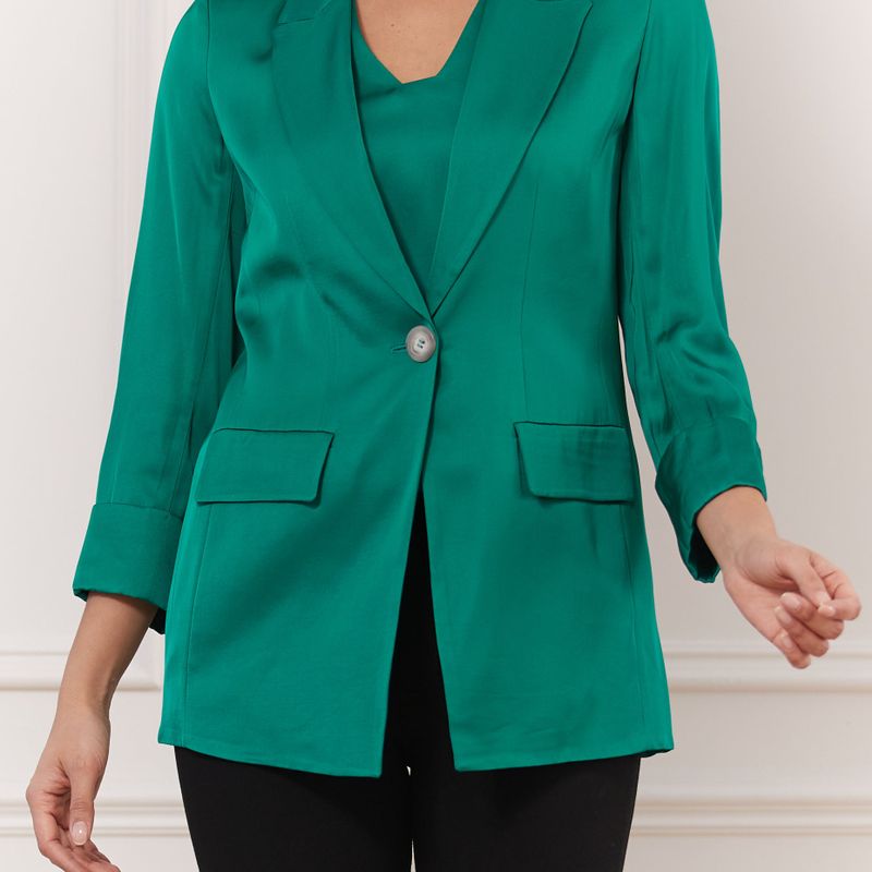 Satin Single Button Jacket
