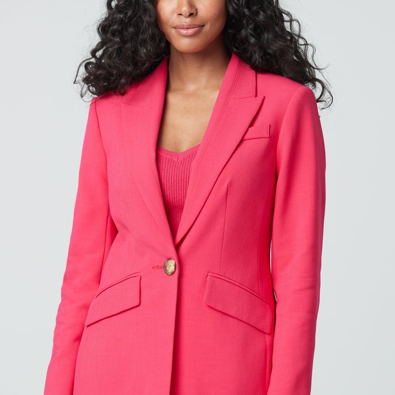 Jacket couture contraste au col